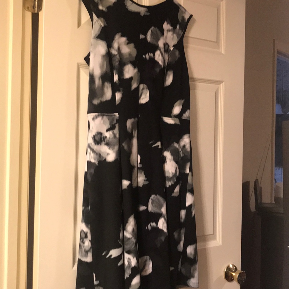 Black and white flowered dress